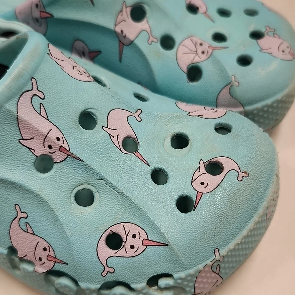 Crocs Narwal Size 9c Blue Lavendar Todder
